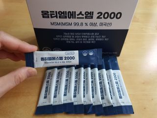 바른비타민 옵티엠에스엠2000 1박스 60포 관절 연골 복합건강기능식품 — 5점을 준 리뷰어가 2021년 6월 올린 사용 사진
