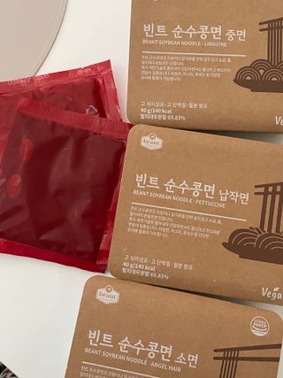 더빈트 빈트 순수콩면 3종 (+비건소스 2종 랜덤발송) — 5점을 준 리뷰어가 2023년 7월 올린 사용 사진