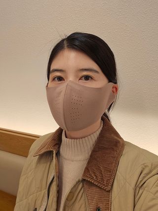[AVAVE] 어베이브 페이스히트 스포츠 골프 방한 페이스 마스크 — 5점을 준 리뷰어가 2024년 1월 올린 사용 사진