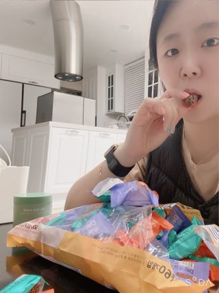 델리스 오트 밀키 초콜릿 바 — 4점을 준 리뷰어가 2022년 3월 올린 사용 사진
