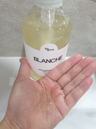 빅그린 니치 퍼퓸 바이옴바디워시 500ml(상탈, 블랙베리&베이, 블랑쉐 3종 중 택1) — 4점을 준 리뷰어가 2022년 8월 올린 사용 사진