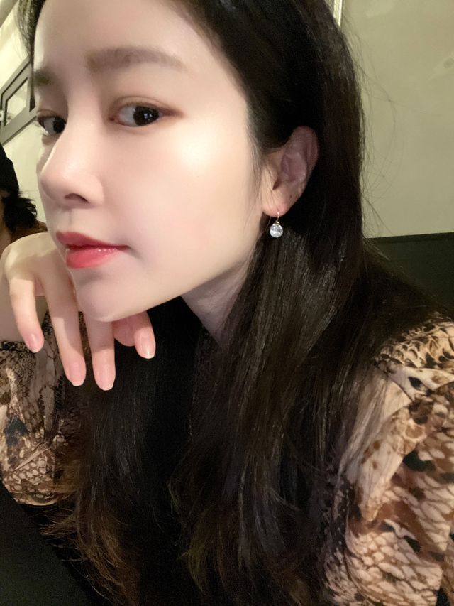 [윙블링] 14k 골드필드 누르 천연석 드롭 귀걸이 리뷰 사진