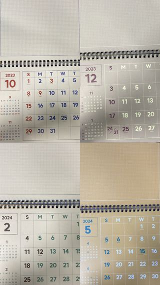 리훈 2024년 레트로 달력 벽달력 + 탁상달력 — 4점을 준 리뷰어가 2023년 9월 올린 사용 사진