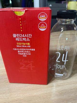 클린24시간 레드박스 1BOX(5포) + 전용보틀(500ml) — 5점을 준 리뷰어가 2024년 1월 올린 사용 사진
