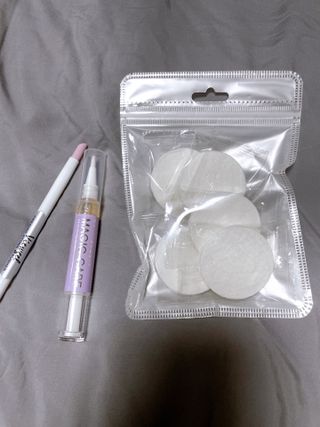 1+2 뷰젤 매직케어 손톱영양제+스톤푸셔+코인타올 셀프 네일케어 — 5점을 준 리뷰어가 2022년 10월 올린 사용 사진