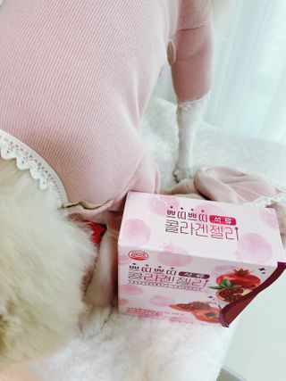 헬스업_쁘띠쁘띠석류콜라겐젤리_20g x 14포 — 4점을 준 리뷰어가 2021년 2월 올린 사용 사진