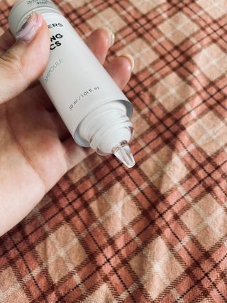 리더스코스메틱 카밍 바이오틱스 앰플 — 3.5점을 준 리뷰어가 2021년 4월 올린 사용 사진