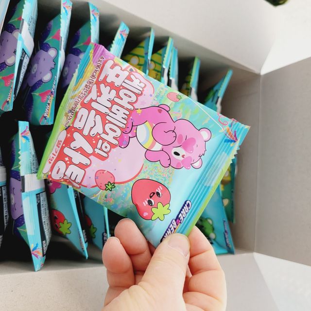 포켓솜사탕 4가지맛 🍓딸기🍈멜론🍌바나나🍇포도 (총 40봉) 리뷰 사진