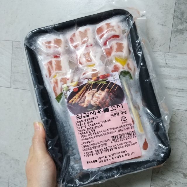[다물꼬치] 삼겹새우롤꼬치 5개입 350g  + 데리야끼소스 120g + 매운고추소스 120g 리뷰 사진