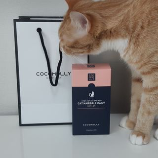 코코몰리 고양이 구강• 헤어볼 데일리 /신장• 요로 데일리 — 5점을 준 리뷰어가 2021년 1월 올린 사용 사진