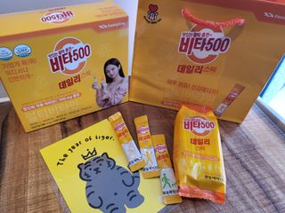 광동제약 [광동] 비타500데일리스틱 70포X2개 + 뚱랑이엽서 + 쇼핑백 증정 — 5점을 준 리뷰어가 2022년 1월 올린 사용 사진