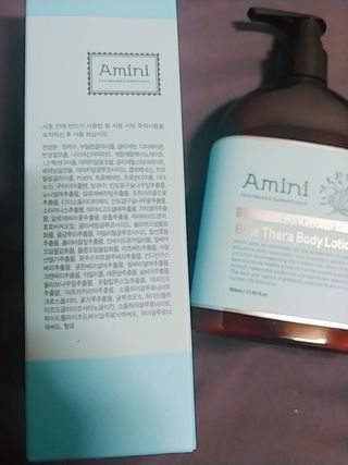 아미니 블루테라 바디로션 — 5점을 준 리뷰어가 2021년 7월 올린 사용 사진