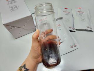 클린24시간 1BOX(5포) + 전용보틀(500ml) — 5점을 준 리뷰어가 2022년 12월 올린 사용 사진