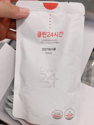 클린24시간 1BOX(5포) + 전용보틀(500ml) — 5점을 준 리뷰어가 2022년 8월 올린 사용 사진