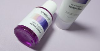 바노바기 코스메틱 바노바기 밀크 씨슬 리페어 세럼 30ml & 크림 50ml — 5점을 준 리뷰어가 2024년 4월 올린 사용 사진