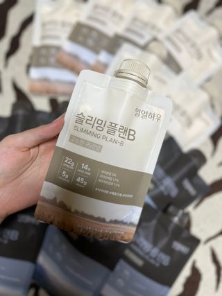 일일하우 슬리밍 플랜B 고소한 귀리맛, 진한 카카오맛 (체중조절식) — 5점을 준 리뷰어가 2023년 6월 올린 사용 사진