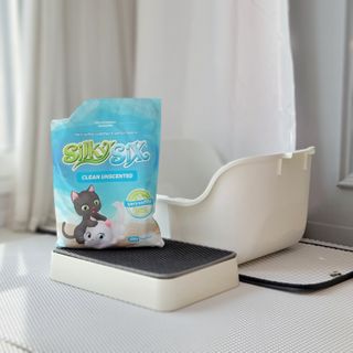 행운의집 실키식스 9kg 크린 언씬티드 프리미엄 고양이모래 — 5점을 준 리뷰어가 2021년 3월 올린 사용 사진