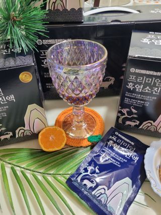 참앤들황토농원 국내산 흑염소를 정성스럽게 담은, 프리미엄 흑염소 진액 70ml x 30포 1박스 — 5점을 준 리뷰어가 2023년 1월 올린 사용 사진