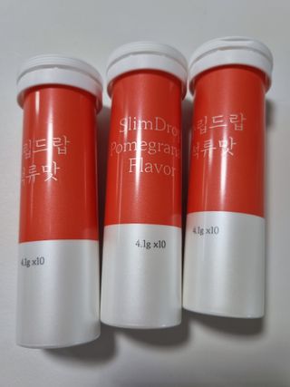[슬림드랍 석류맛] 건기식 다이어트 보조제 겸 비타민 — 5점을 준 리뷰어가 2022년 2월 올린 사용 사진