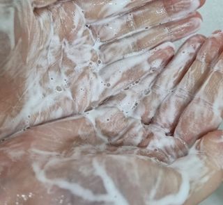 프리마인 더이상 뻣뻣하고 효과없는 탈모샴푸는 NO. 근본부터 케어하는 셀베이스 그린티샴푸(500ml) — 5점을 준 리뷰어가 2023년 3월 올린 사용 사진