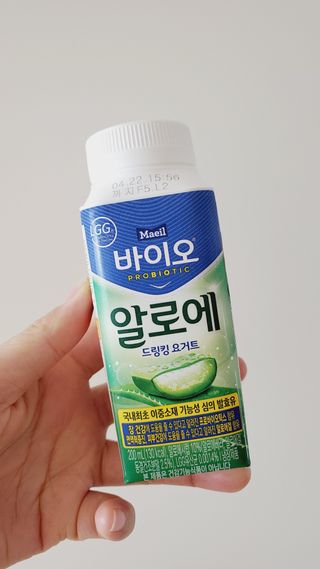 LIVE 매일바이오 알로에 드링킹 요거트 — 4.5점을 준 리뷰어가 2022년 4월 올린 사용 사진