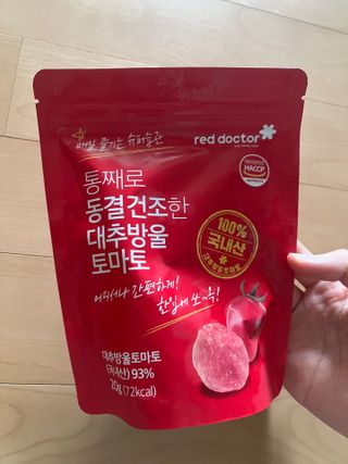 레드닥터 대추방울토마토 + 통째로 동결건조한 대추방울토마토 — 5점을 준 리뷰어가 2022년 12월 올린 사용 사진