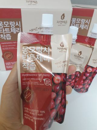 자연에온 몽모랑시 타트체리 착즙 100mL 10개입 2BOX — 5점을 준 리뷰어가 2021년 1월 올린 사용 사진