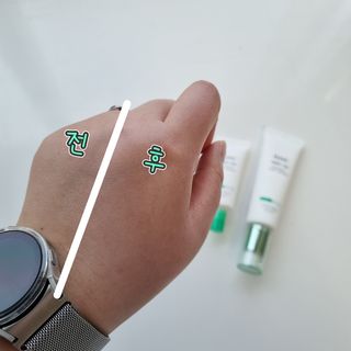 [AHC] 세이프온 에센스 선크림 올리브영 스페셜 증정 기획세트 — 5점을 준 리뷰어가 2022년 6월 올린 사용 사진