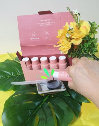 랩앤뷰티 메가 벨벳 콜라겐 12000 — 5점을 준 리뷰어가 2021년 5월 올린 사용 사진