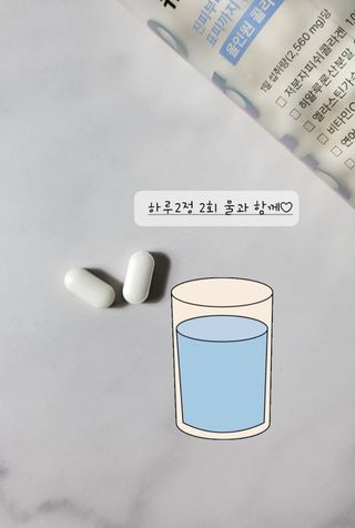 [큐라에스] 뮤신콜라겐 더마3 76.8(1개월분) — 5점을 준 리뷰어가 2023년 12월 올린 사용 사진