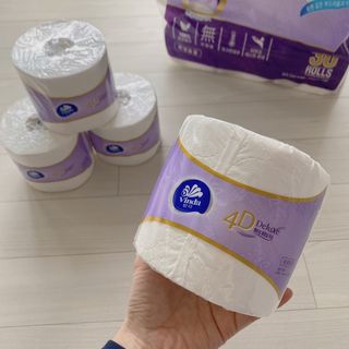 빈다 4Deluxe 4겹 엠보싱 롤 화장지 — 5점을 준 리뷰어가 2022년 3월 올린 사용 사진