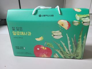 서울약사신협 잘 담은 알로애사과_70ml x 30포 — 5점을 준 리뷰어가 2021년 9월 올린 사용 사진