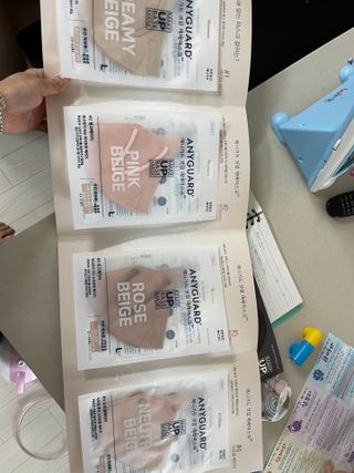 애니가드 셋업메베마스크 (대형 4컬러 + 중형 4컬러) — 5점을 준 리뷰어가 2022년 4월 올린 사용 사진
