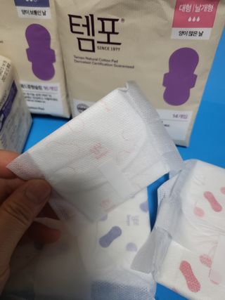 나우[템포] 템포 패드 내추럴 순면 생리대 SET(중형 슬림 + 대형 + 라이너) — 5점을 준 리뷰어가 2024년 5월 올린 사용 사진
