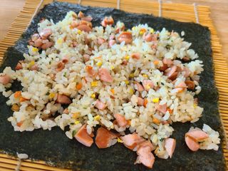 해풀잎 누구나 김밥*1ea [(혼합야채 35g *1ea,  김밥김 (5g, 5ea),  양념간장 (6g, 5ea), 참기름(5g, 2ea)] — 4.5점을 준 리뷰어가 2022년 7월 올린 사용 사진