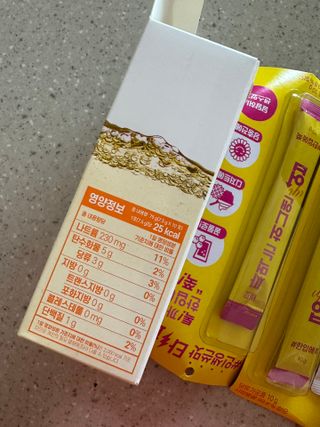 [음료수 대신 가능!]  빠르게 흡수되는 아임오 타먹는 콜라겐 1박스 — 5점을 준 리뷰어가 2023년 4월 올린 사용 사진