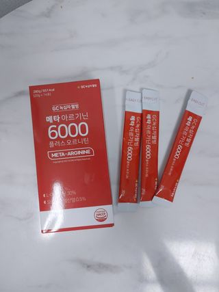 메타아르기닌 GC녹십자웰빙 메타 아르기닌 6000 플러스 오르니틴 — 4.5점을 준 리뷰어가 2022년 5월 올린 사용 사진