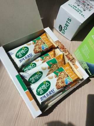 셀렉스스포츠 셀렉스 코어 프로틴 너츠바 50g 6개입 + Slim 25 스타터키트 — 5점을 준 리뷰어가 2021년 5월 올린 사용 사진
