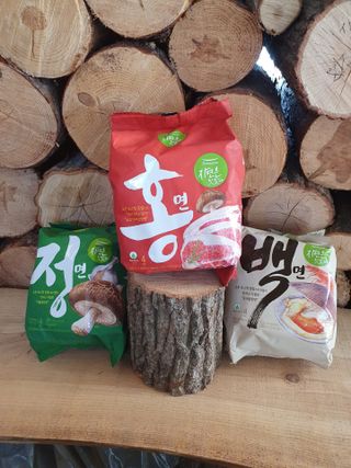 [풀무원] 자연은맛있다 정면, 백면, 홍면  세트 — 5점을 준 리뷰어가 2021년 4월 올린 사용 사진