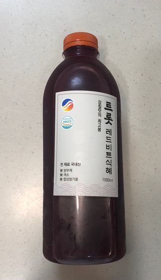 트롯전통식혜 트롯레드비트식혜 1리터 +500리터 — 5점을 준 리뷰어가 2021년 5월 올린 사용 사진