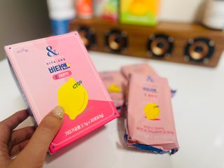 비타앤C 레몬맛, 망고맛 — 5점을 준 리뷰어가 2021년 6월 올린 사용 사진