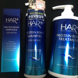 헤어플러스 단백질탈모샴푸 500ml+단백질본드앰플 145ml — 5점을 준 리뷰어가 2021년 3월 올린 사용 사진