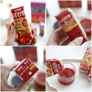 [롯데칠성] 야채듬뿍 더'진한 [롯데칠성] 야채는 이제 COLORFULL! 야채듬뿍  더 진한 레드 4개 +퍼플 4개 (총 8개) — 5점을 준 리뷰어가 2023년 6월 올린 사용 사진