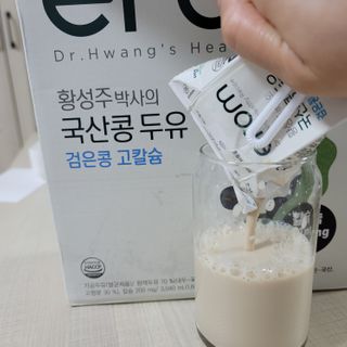 이롬 erom 황성주박사의 국산콩 두유 검은콩 고칼슘 — 5점을 준 리뷰어가 2020년 12월 올린 사용 사진