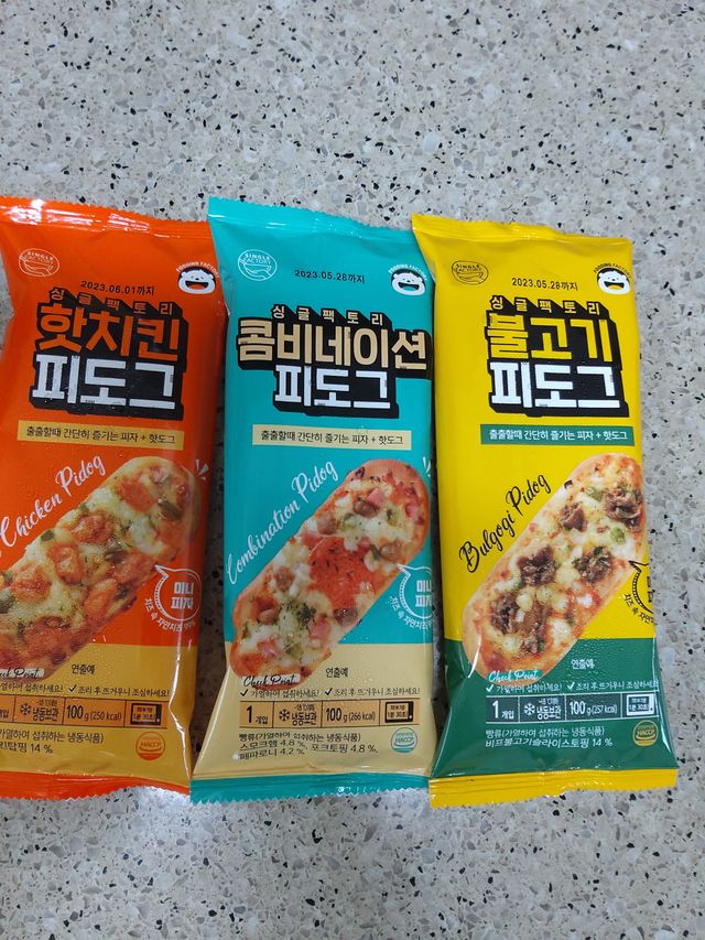[푸딩팩토리] 싱글팩토리 피도그 100g x 3ea (불고기/콤비네이션/핫치킨) 리뷰 사진