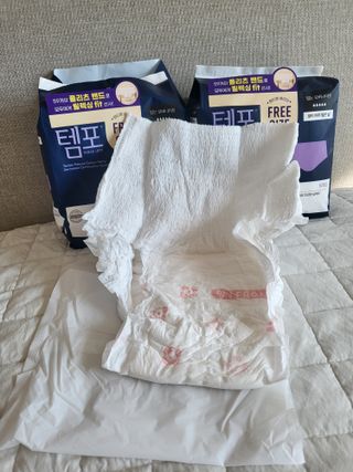 FREE [템포] 패드 내추럴순면 입는 오버나이트 5P * 2개 — 5점을 준 리뷰어가 2023년 10월 올린 사용 사진