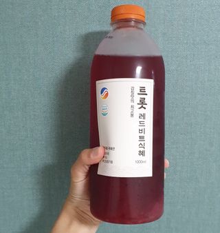 트롯전통식혜 트롯레드비트식혜 1리터 +500리터 — 5점을 준 리뷰어가 2021년 5월 올린 사용 사진