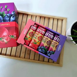 [롯데칠성] 야채듬뿍 더'진한 [롯데칠성] 야채는 이제 COLORFULL! 야채듬뿍  더 진한 레드 4개 +퍼플 4개 (총 8개) — 5점을 준 리뷰어가 2023년 6월 올린 사용 사진