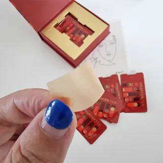 프리마인 귀족의 콜라겐, 92배 흡수율. 럭셔리 프리미엄 셀라브 콜라겐필름 30매 — 4점을 준 리뷰어가 2022년 8월 올린 사용 사진