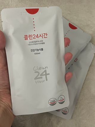 클린24시간 1BOX(5포) + 전용보틀(500ml) — 5점을 준 리뷰어가 2023년 7월 올린 사용 사진